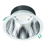 Philips LED Downlight Coreline DN142B Aluminium White 19.2W 2300lm 60D - 840 Cool White | Cutout 200mm - IP54 - UGR<19 - Dimmable