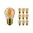 Multipack 10x Philips MASTER Value LED Lustre E27 Ball Gold 2.6W 136lm - 820 Extra Warm White | Replaces 15W