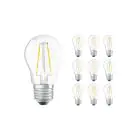 Multipack 10x Osram Parathom Retrofit Classic LED E27 Ball Filament Clear 1.5W 136lm - 827 Extra Warm White | Replaces 15W